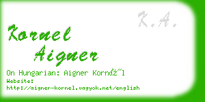 kornel aigner business card